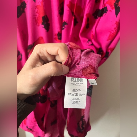 Essentiel Antwerp Hot Pink and Black Mini Dress - Picture 6 of 7